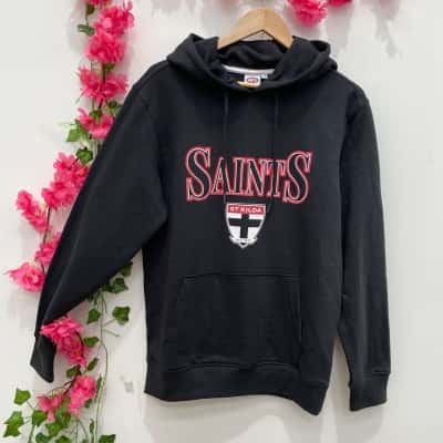 AFL Mens St Kilda Hoodie Size S Black  
