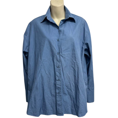 Assembly Label Womens Size 10 Blue Button Up Shirt