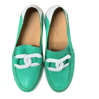 Alfie & Evie Womens  Size 36 Loafers Green / White 