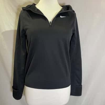 Nike Kids  Size L Quarter Zip Jumper Black  