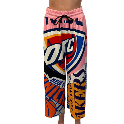 Bershka / NBA Unisex  Size M Casual Pants / High Waisted Pants / Performance Pants Black  / Blue / Orange / Pink  / Purple / Red / White / Yellow 