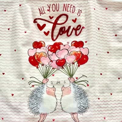Handcrafted Tote Bag-ALL YOU NEED IS LOVE 