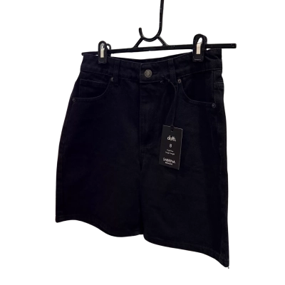 Dotti Womens  Size 8 High Rise Longer Length Denim Black Shorts 