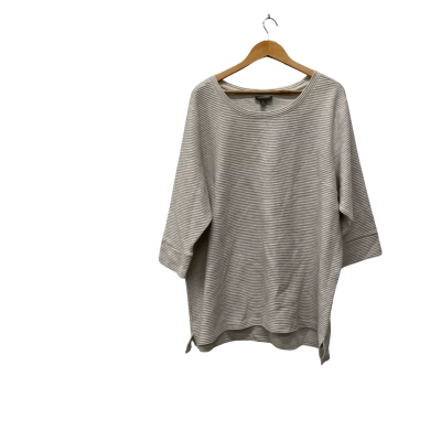 Autograph Ribbed Knit Womens  Size 20 / 22 / L 3/4 Sleeve Top Grey 