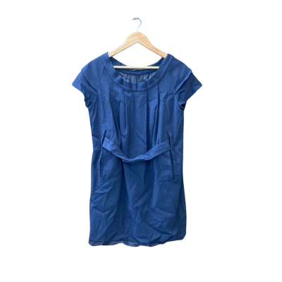Scanlan Theodore Size ML Casual Dress Navy Blue 