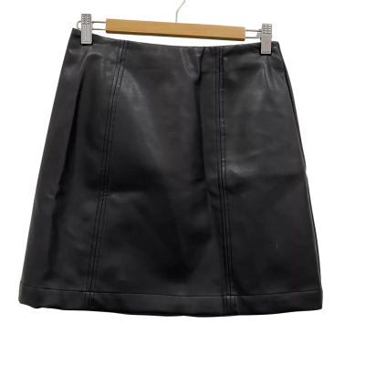 Sportsgirl Women's Faux Leather Skirt Size 8 Black  
