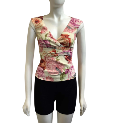 Karen Millen Womens Label Size UK8 Floral Sleeveless Top Multicoloured
