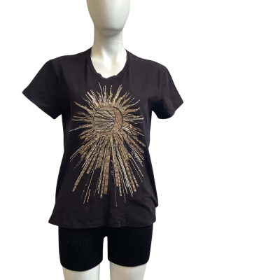 Sass & Bide Womens  Size XS `The Circus Ball‘ Tee Black