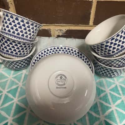 Adams Brentwood 12 Piece Teacup & Saucer Set