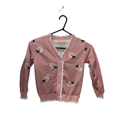 Pink Strawberry Jacket Size 5- 120