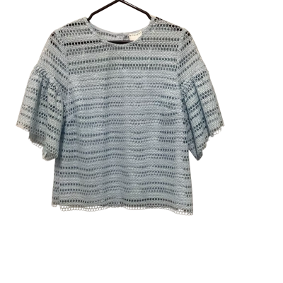 Witchery Womens  Size 10 Short Sleeve Top Blue 