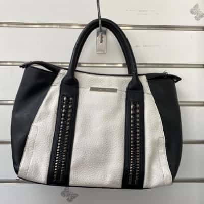 Nine West Black and White Womens Shoulder Bag 