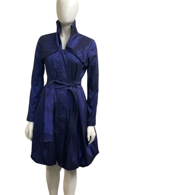Joseph Ribkoff Womens  AUS Size 10 Shiny Trench Coat Blue 