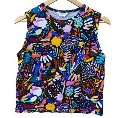 Gorman/Becky Blair Colourful Art Pattern Top Size 10