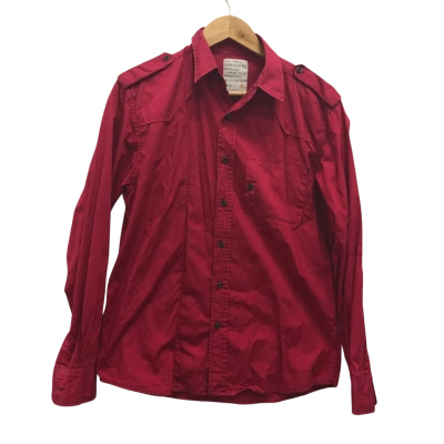 Oakridge Mens  Size M Long Sleeve Shirt Red 