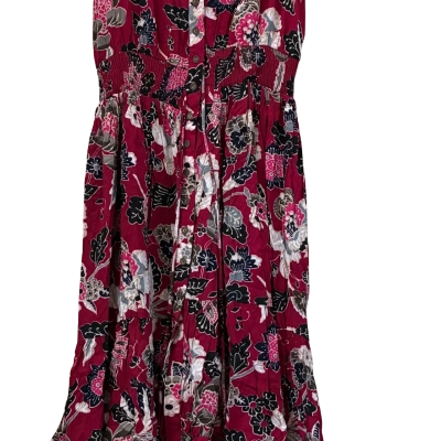 Ishika Womens Size M Maxi Dress Black  / Red 