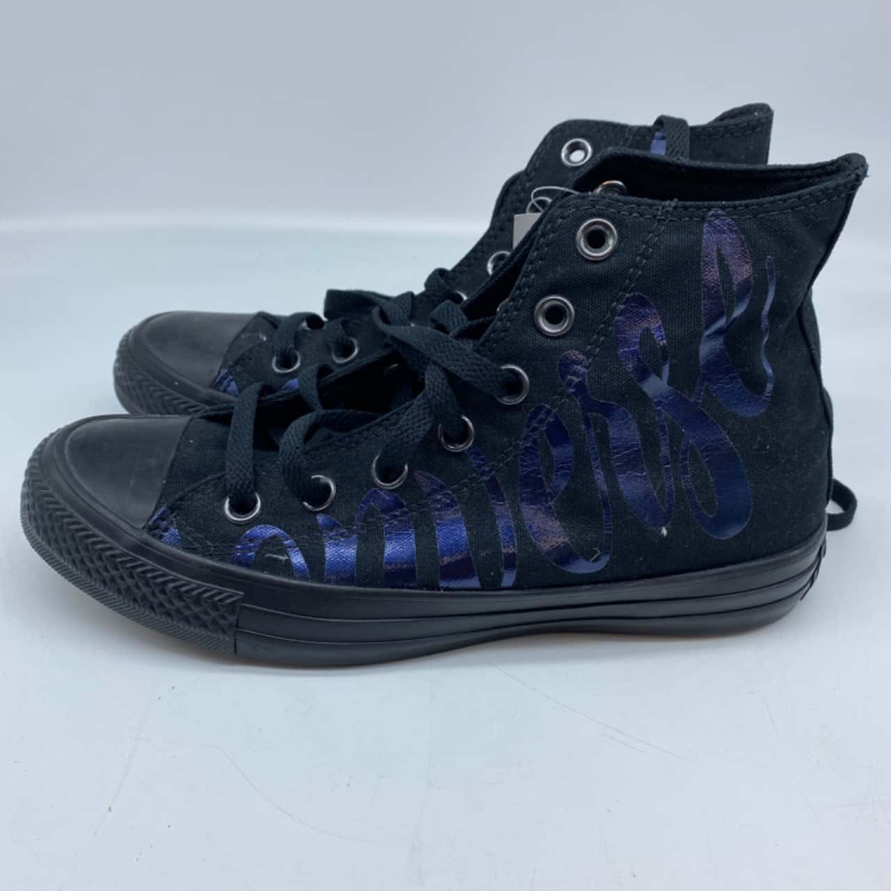 purple black converse