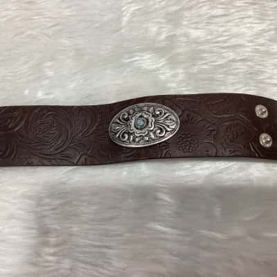  Womens Cuff Bracelet in Blue, Brown  & Silver 