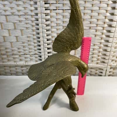 Brass Eagles On A Branch, Vintage Large