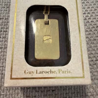  Vintage Guy Laroche Paris 18KT Gold-Plated Pendant Necklace – Original Box & Tag