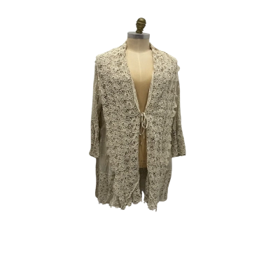 Johnny Was Womens Lace Outerwear Size L Off White 