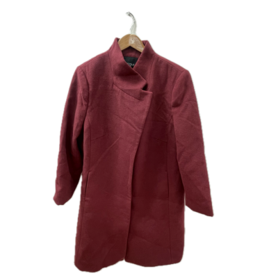 Basque Womens Trench Coat Size 16 Maroon 