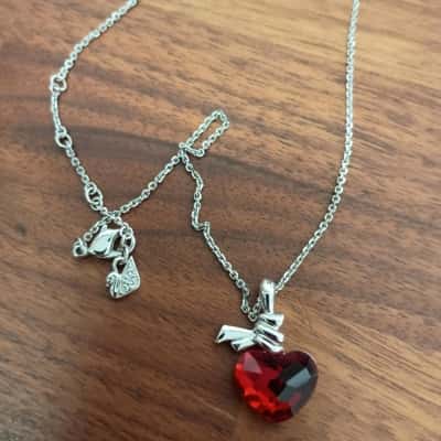 Swarowski Red Heart Necklace