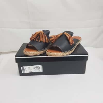 Diana Ferrari Womens Sandals Size 40 Black  / Brown 