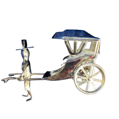 Chinese Rickshaw Figurine