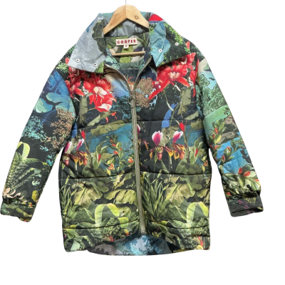 Cooper Puffer Jacket jungle floral print  Size M