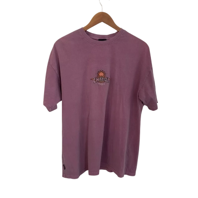 Ghanda Mens  Size S Short Sleeve Shirt Purple 