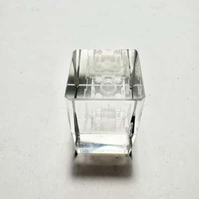 Taj Mahal Inlay Glass Cube Collectable