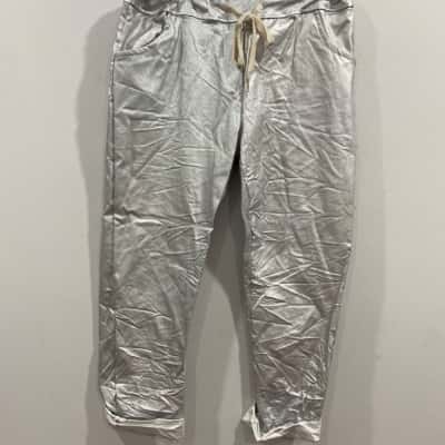 La Strada  Size XL Silver ladies pants