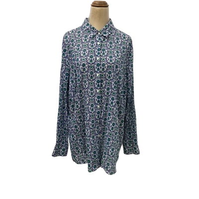 Sportscraft Womens  Size 18 Long Sleeve Shirt Blue / Green 