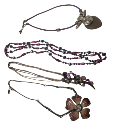  Womens Necklaces Pink  / Purple tones