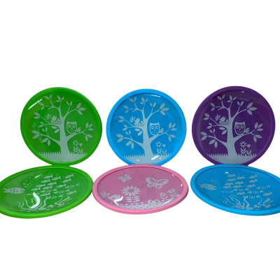 Brimware tempered glass with non-slip silicone removable backs set of 6