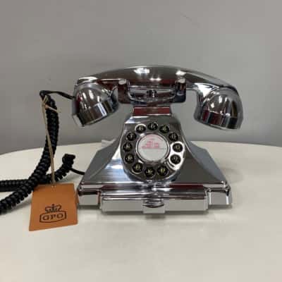 GPO Carrington 1920’s Style Bakelite Telephone - Chrome 