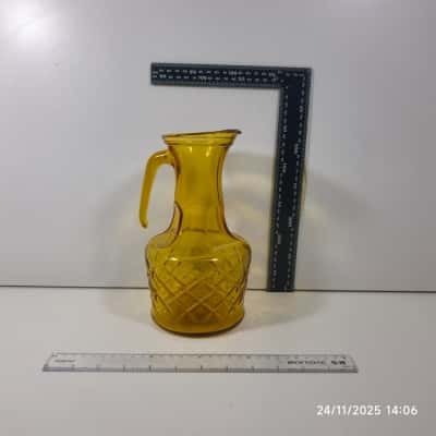 Glass Amber Pitcher Jug 