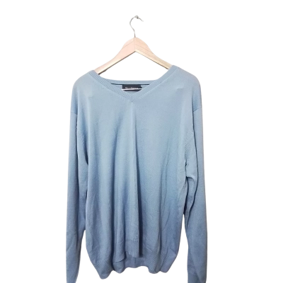 Bell & Barnett Mens Size XXL V-Neck Jumper Blue 