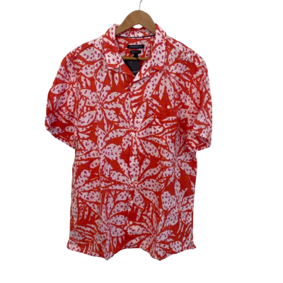 Sportscraftman Mens  Size XL Short Sleeve Shirt Floral / Orange / Pink  / White 