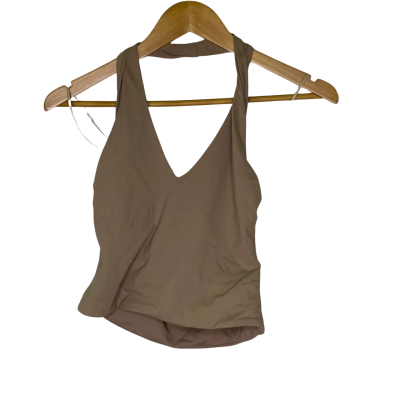 Ava & Ever Womens  Size 10 Cropped Top / Halter Neck Top Brown 