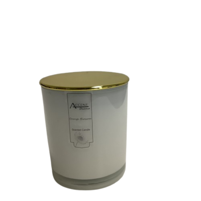 New Candle with Gold Foil Flower & Gold Lid Orange Blossom #2262-1-PP