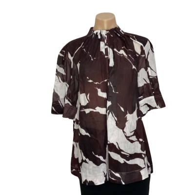 BNWT Country Road Womens Size 14 Brown Patterned Top