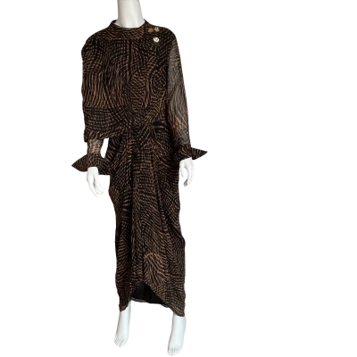 Carla Zampatti Full Length Silk Evening Dress Size 10