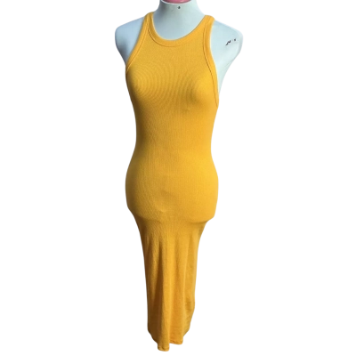 Zara Womens  Size S Midi Dress Yellow 