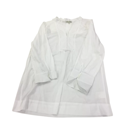 Laura Ashley Size 12 Long Sleeve White Lace Shirt