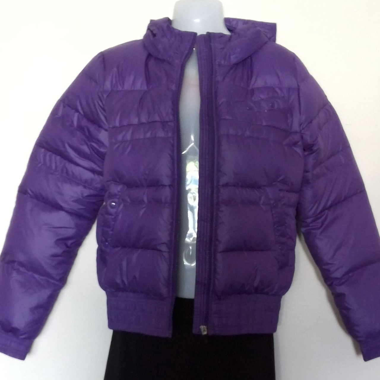 BNWT NIKE Womens Hooded Puffer Jacket Purple Size Small Duck Down Fill