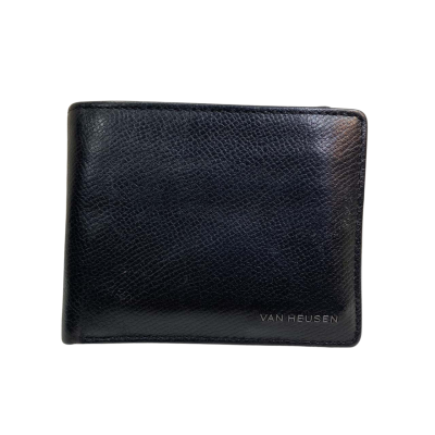 Van Heusen Mens Genuine Leather Wallet Black