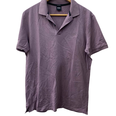 BOSS Mens  Size M T-polo Shirt Purple 