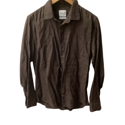 Yd. Mens  Size M Long Sleeve Shirt Brown (j)